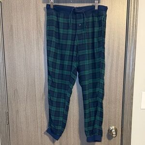 American Eagle Outfitters Men's Black Watch Plaid Flannel Pant Size Small EUC
